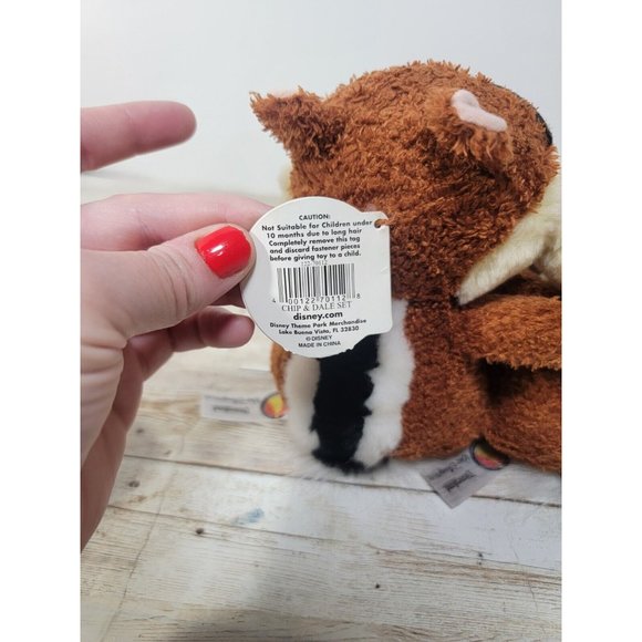 Disney World Authentic Chip & Dale Plush Chipmunks Best Friends Figures With Tag - Picture 5 of 10